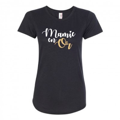 T-Shirt modèle "Mamie en Or" 